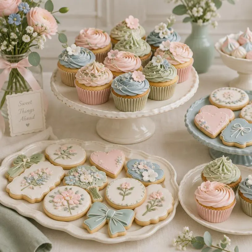 Cupcakes personalizados en tonos pastel – Pastelería Don Matías